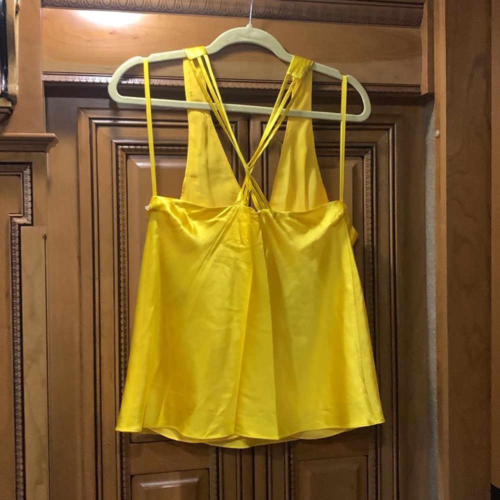 NWOT Veronica Beard STEWART CHARMEUSE TOP in Bright Sunset Size 8 - Picture 9 of 14